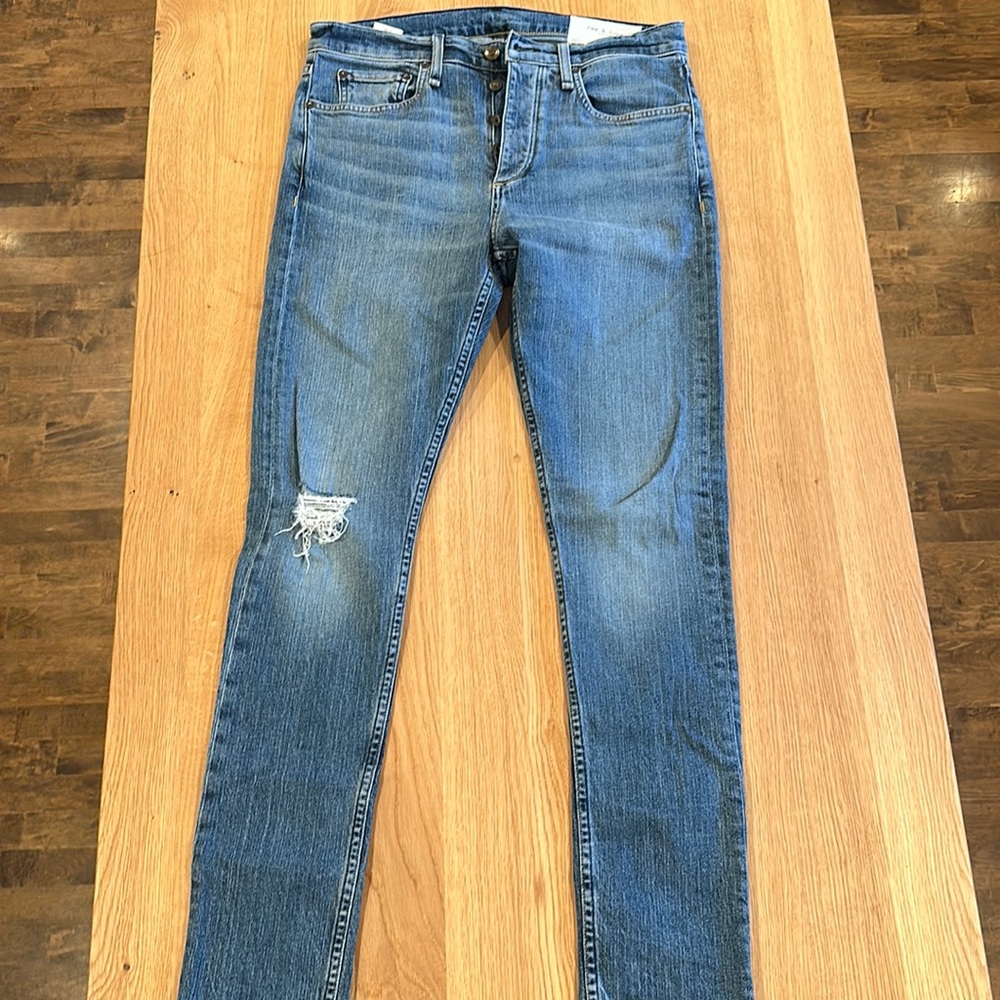 Rag & Bone Distressed Fit 1 Skinny Jeans Mens